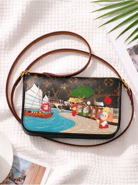 ♥️ LOUIS VUITTON Monogram Pochette Felicie Vivienne Brown Shoulder Bag RFID chip